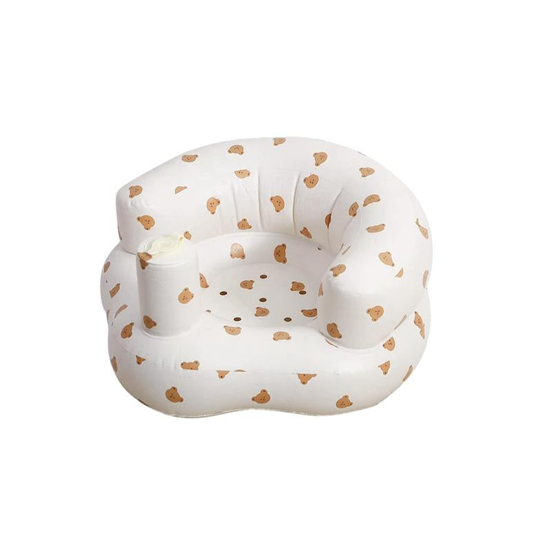 Inflatable Baby Seat 3+ Months, Built-In Air Pump Baby Seat for Kids, Toddler, Blow-Up Baby Chair with Back Support, Breathable Cover, Newborn Baby Essentials, Toddler Items, Baby Carrier Alternative, Baby Essentials & Baby Items