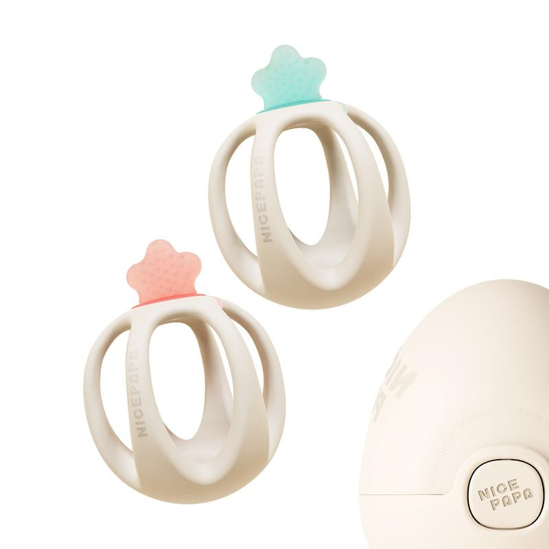 Nicepapa Baby Teething Toys, Suitable for 3M+, Food Grade Silicone Teething Mittens, Anti-Fall Wrist Teether Baby Chew Toys, Satisfy Sucking Needs, BPA Free