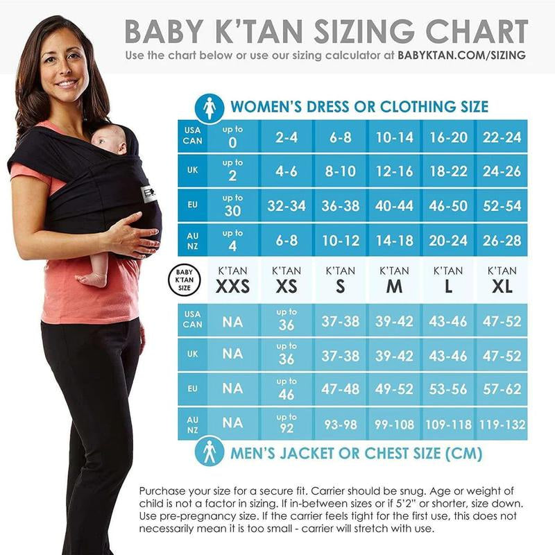 Baby K'Tan Active Oasis Baby Carrier | Black-Grey