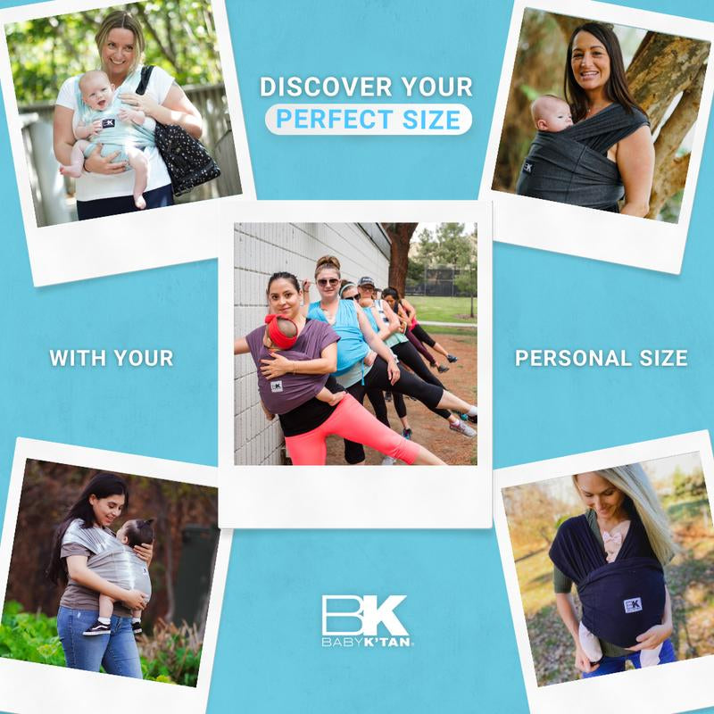 Baby K'Tan Active Oasis Baby Carrier | Black-Grey