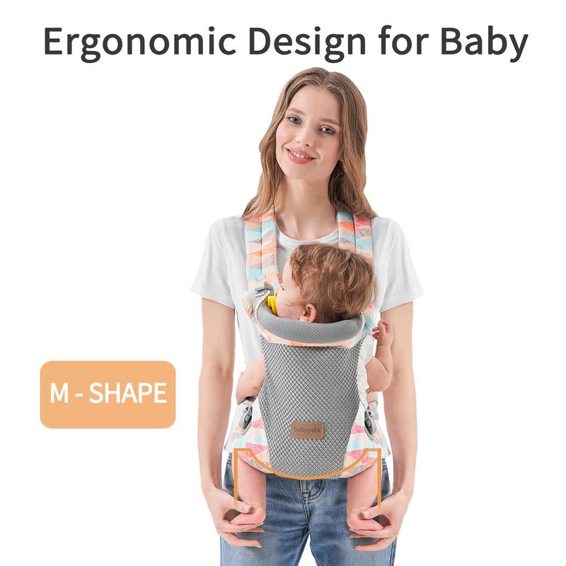 Baby Carrier Newborn to Toddler - Ergonomic(7.5-45Lbs),Cozy Baby Carrier，Enhanced Lumbar Support，Easily Adjustablelightweight & Breathable Child Carrier