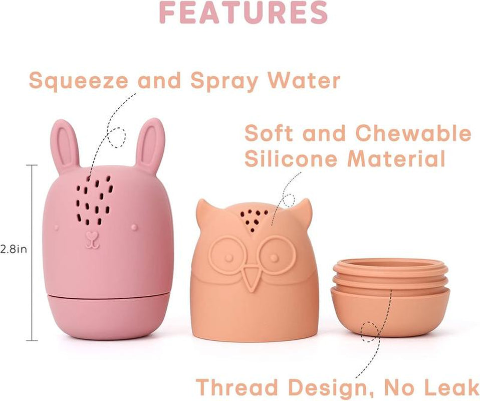 Silicone Bath Toys, Squeezable Bathtub Toys for Toddle 6-12-18 Months+, Kids-Friendly Bath Toys, Baby Shower Toys for Kids 1-3