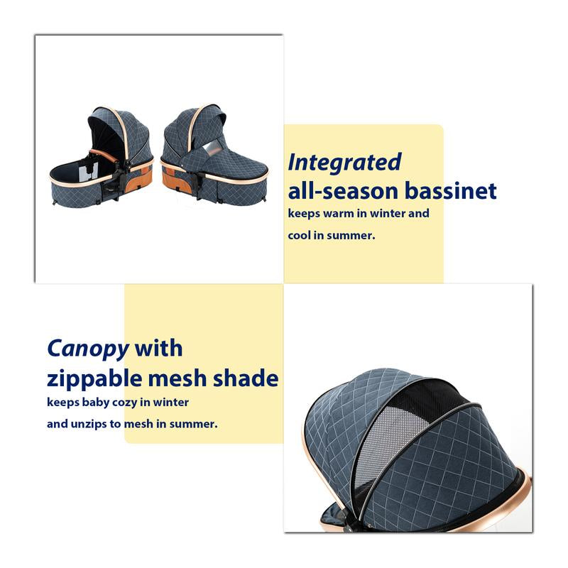 Baby Stroller 3 in 1 Stroller for Baby Car Lightweight Strollers Baby Carriage ISOFIX BASE Baby Travel Stroller Newborn Stroller