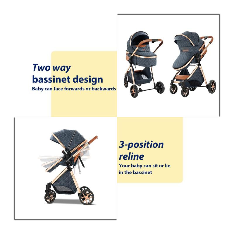 Baby Stroller 3 in 1 Stroller for Baby Car Lightweight Strollers Baby Carriage ISOFIX BASE Baby Travel Stroller Newborn Stroller