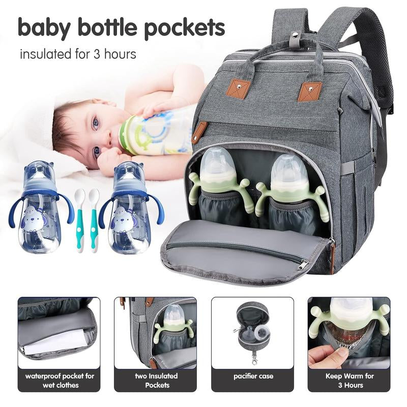 Diaper Bag Backpack,Baby Diaper Bags, Multifunctional Travel Diaper Waterproof Backpack for Baby Boy & Girls,