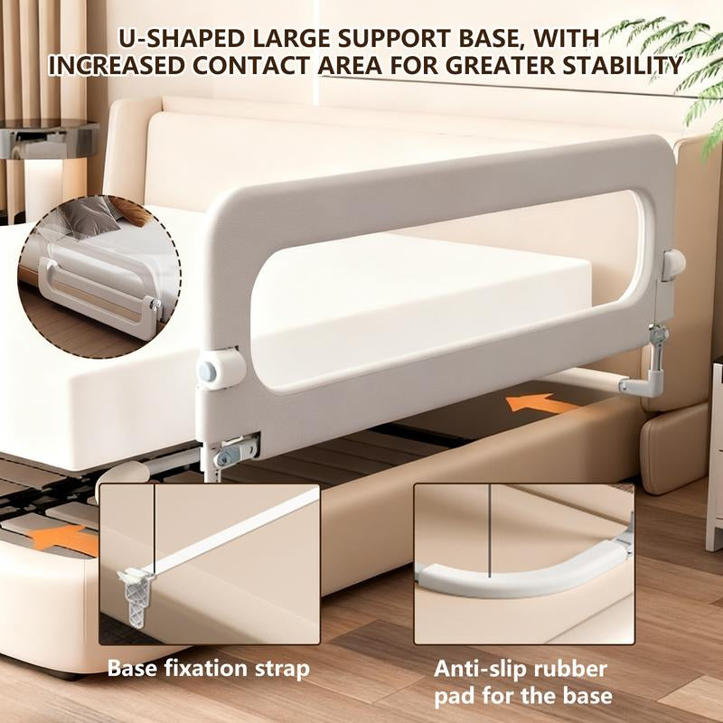 Baby Bed Rail Guard for Toddlers -47" Toddler Bed Rails for Twin, Full, Queen, King Bunk Size Bed Swing down Bedrail Extral Tall Child Safety Side Railing Guards for Kids