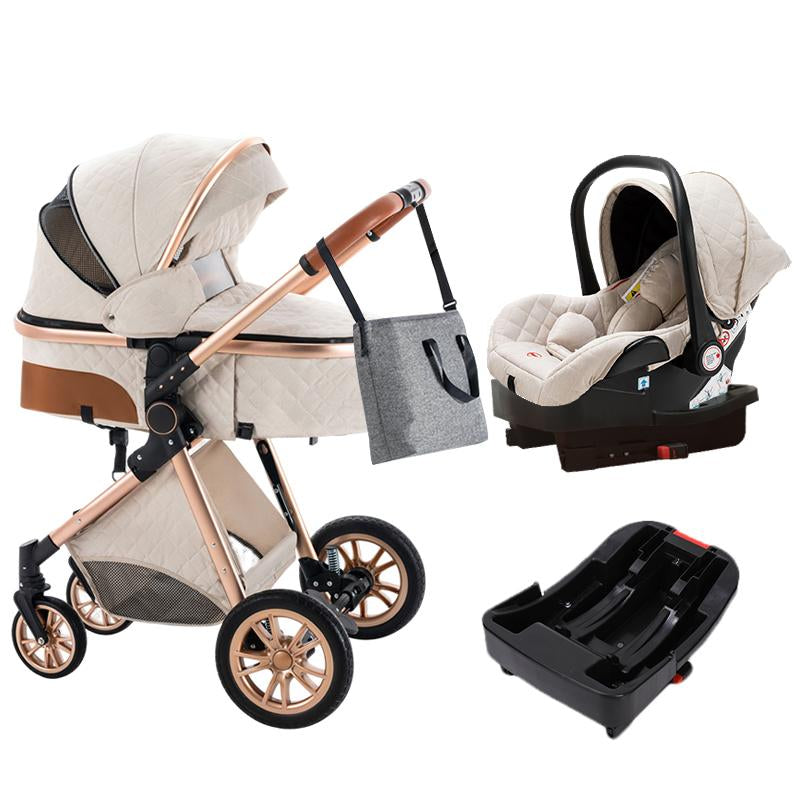 Baby Stroller 3 in 1 Baby Car Light Strollers Baby Carriage Stroller for the Baby Cribs Car Safety Seats for Child with Car Base