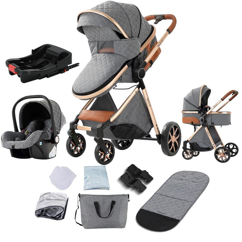 Baby Stroller 3 in 1 Stroller for Baby Car Lightweight Strollers Baby Carriage ISOFIX BASE Baby Travel Stroller Newborn Stroller