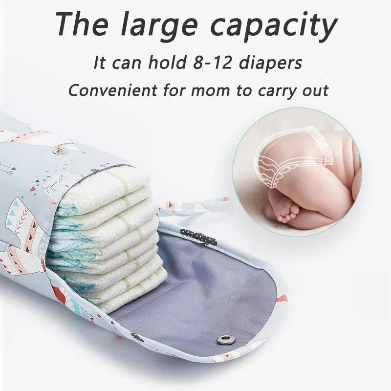 Waterproof Reusable Baby Diaper Bag, 1 Piece Large Capacity Diaper Storage Bag, Carrying Bag for Going Out, Travel Essentials for Infant, Hospital Bag Baby, Baby Essentials, Multifunctional Diaper Bag, Travel Diaper Tote