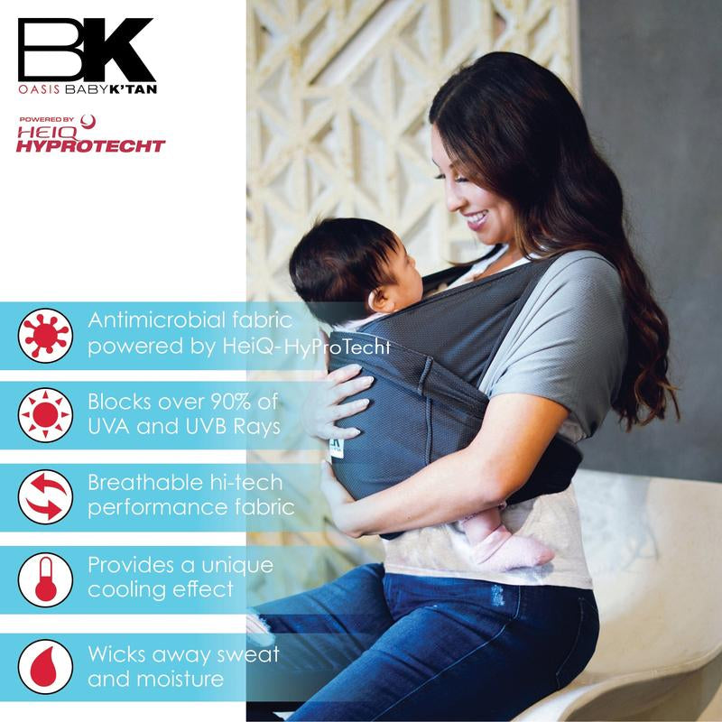 Baby K'Tan Active Oasis Baby Carrier | Black-Grey