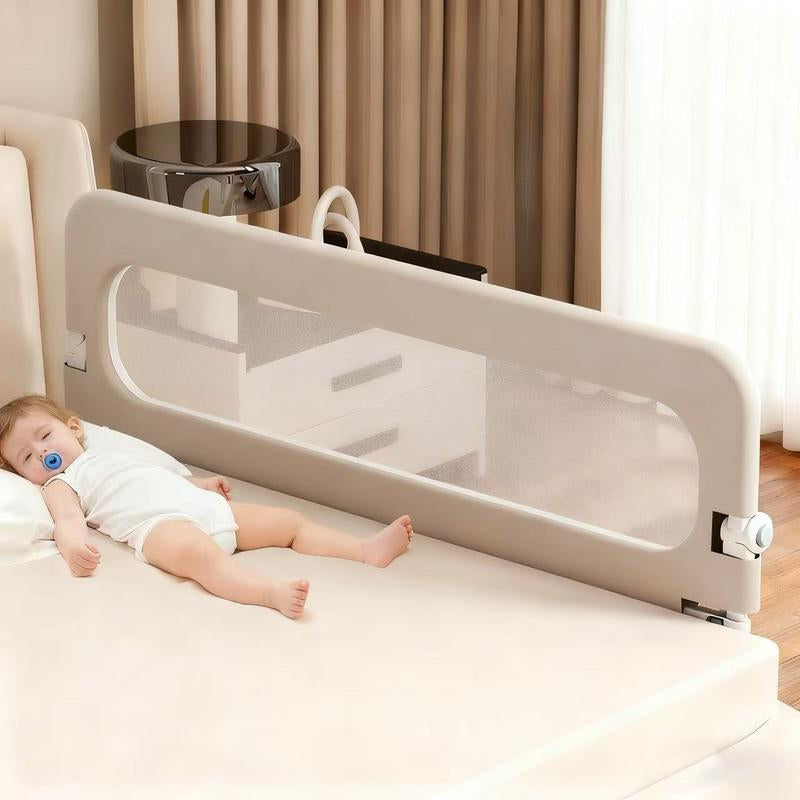 Baby Bed Rail Guard for Toddlers -47" Toddler Bed Rails for Twin, Full, Queen, King Bunk Size Bed Swing down Bedrail Extral Tall Child Safety Side Railing Guards for Kids