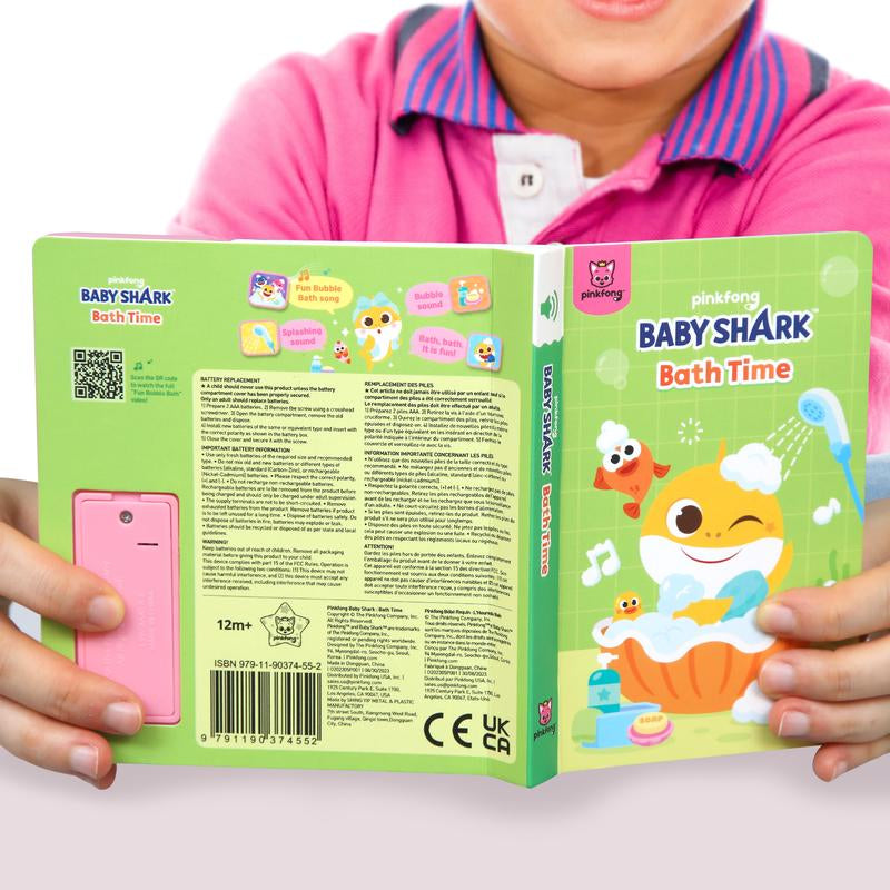 Baby Shark Healthy Habits 4 Button Sound Books Boxed Set, Nursery Rhymes, Potty Time, Brush Your Teeth, Bath Time, Interactive Learning Books and Stickers for Toddlers, Baby Shark Gifts
