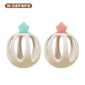 Nicepapa Baby Teething Toys, Suitable for 3M+, Food Grade Silicone Teething Mittens, Anti-Fall Wrist Teether Baby Chew Toys, Satisfy Sucking Needs, BPA Free