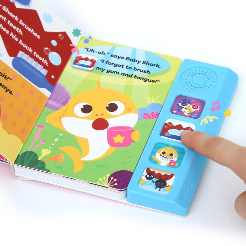 Baby Shark Healthy Habits 4 Button Sound Books Boxed Set, Nursery Rhymes, Potty Time, Brush Your Teeth, Bath Time, Interactive Learning Books and Stickers for Toddlers, Baby Shark Gifts